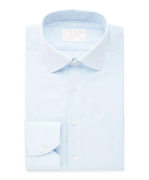 Pale Blue & White Slim Fit Supraluxe Fine Bengal Formal Shirt