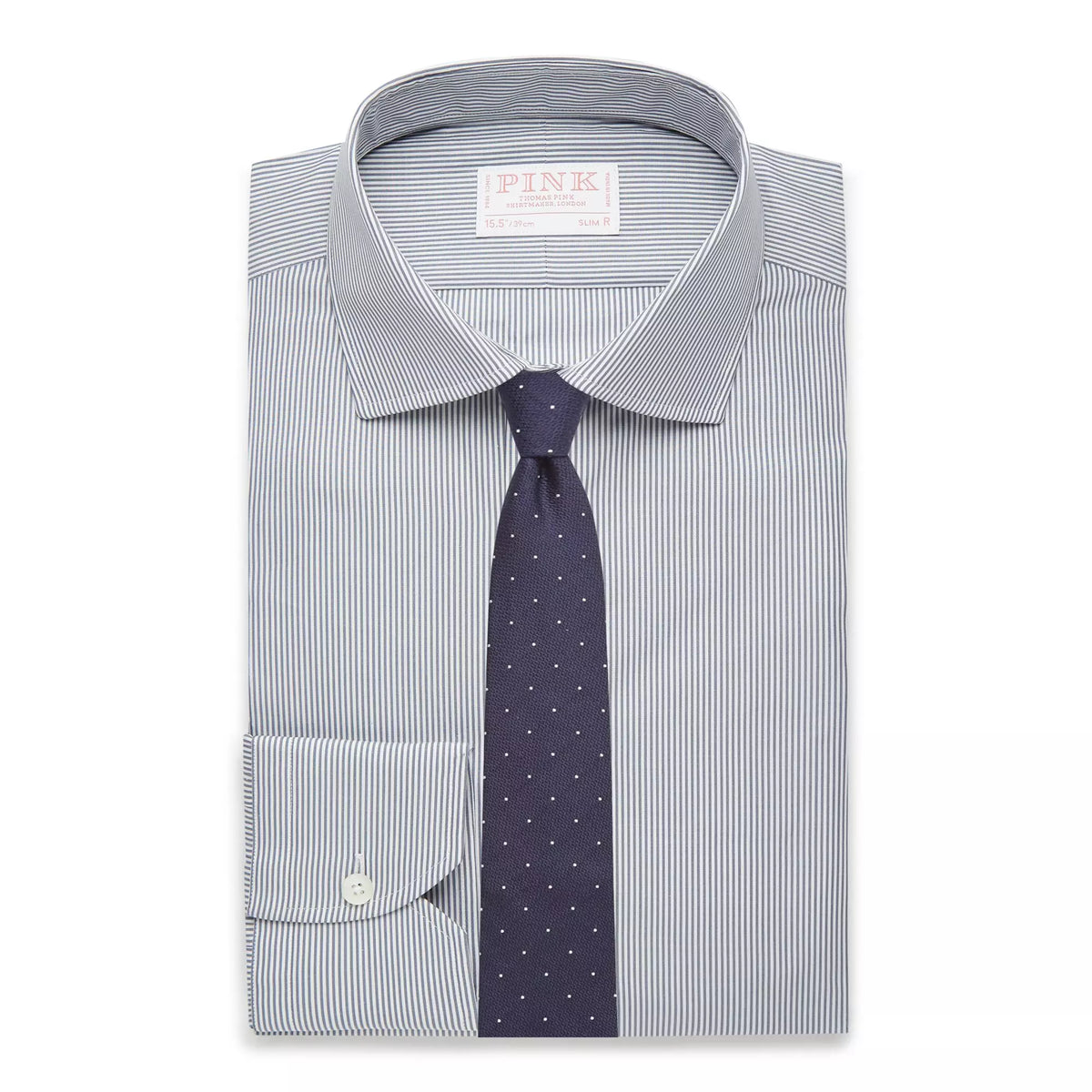 Seas Blue & White Slim Fit Supraluxe Fine Bengal Formal Shirt