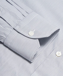 Grey & White Slim Fit Supraluxe Fine Bengal Formal Shirt