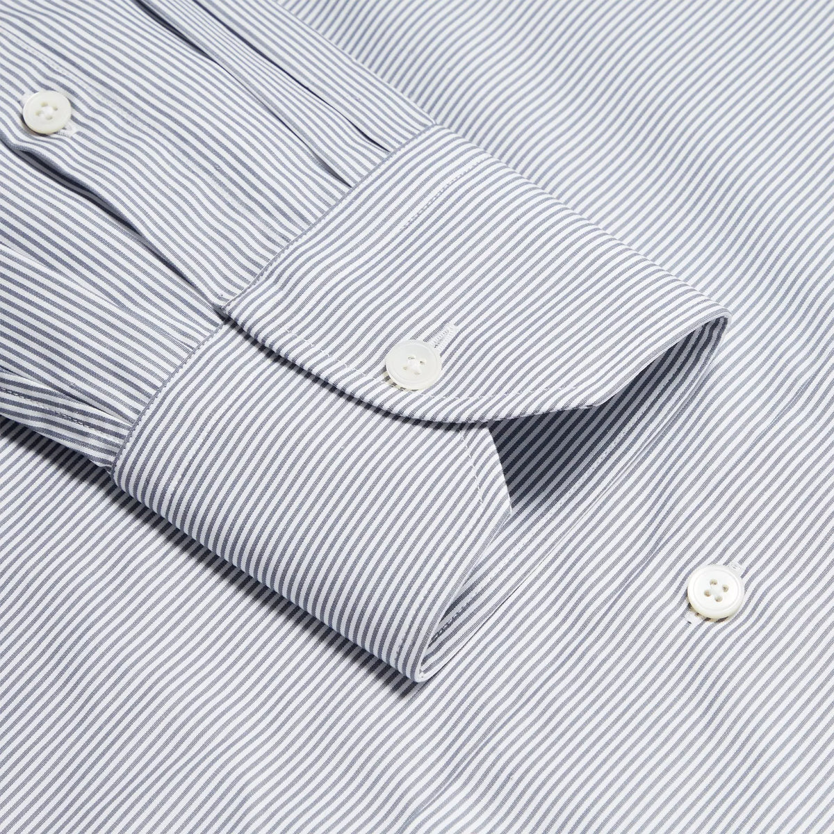 Grey & White Slim Fit Supraluxe Fine Bengal Formal Shirt