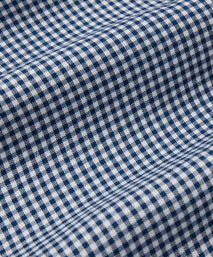 Navy & White Slim Fit Smart Casual Oxford Micro Check Shirt