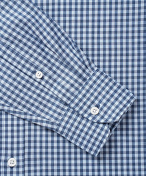Pale Blue & Blue Tailored Fit Smart Casual Oxford Check Shirt
