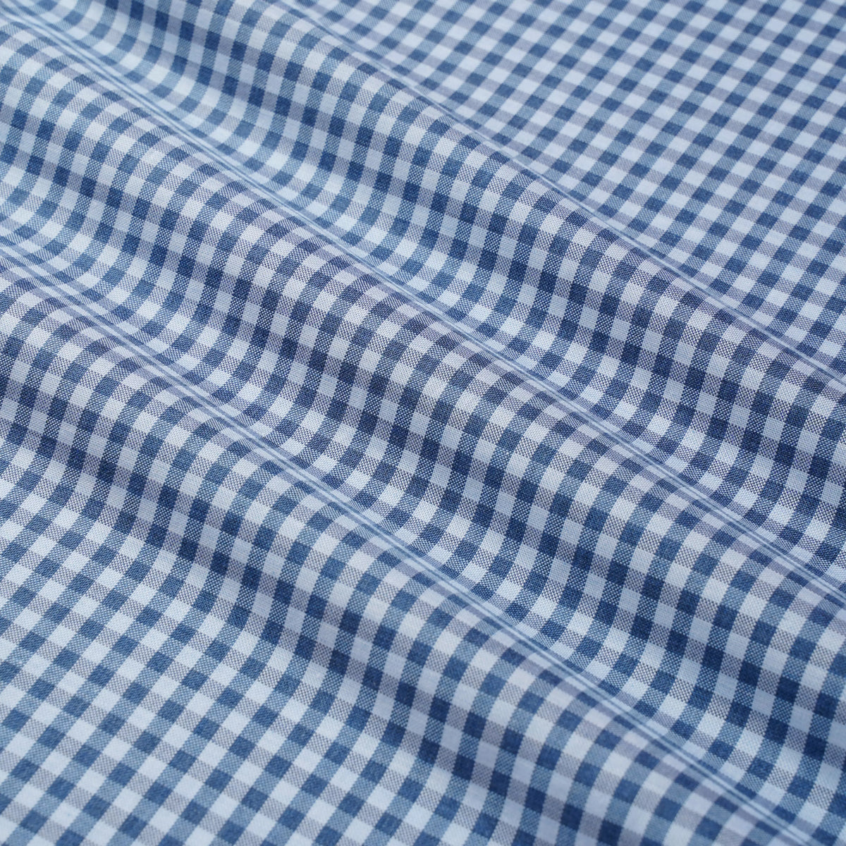 Pale Blue & Blue Tailored Fit Smart Casual Oxford Check Shirt