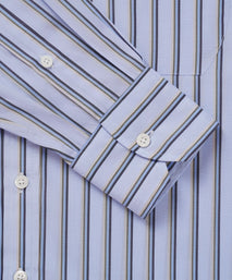 Blue & Green Classic Fit Smart Casual Jubilee End On End Shirt