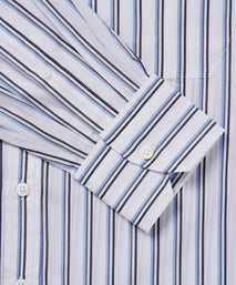 White & Blue Classic Fit Smart Casual Jubilee End On End Shirt