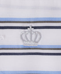 White & Blue Classic Fit Smart Casual Jubilee End On End Shirt