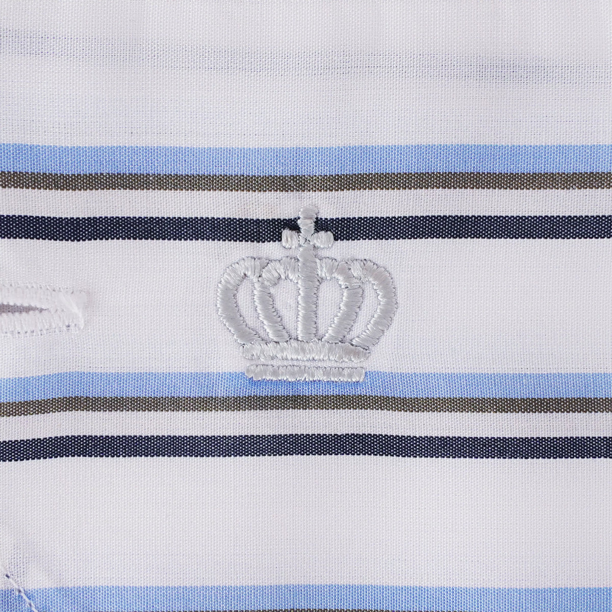 White & Blue Classic Fit Smart Casual Jubilee End On End Shirt