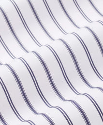 White & Navy Tailored Fit Multi Stripe Formal Shirt