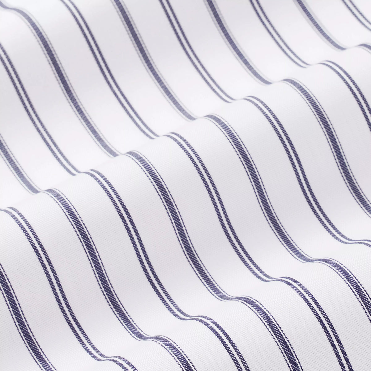 White & Navy Tailored Fit Multi Stripe Formal Shirt