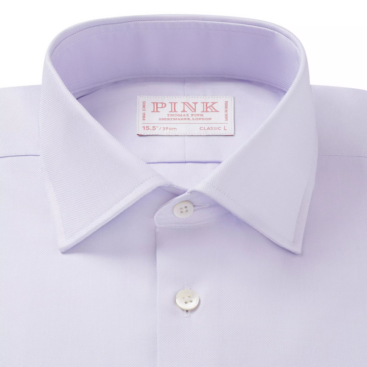 Lilac Classic Fit Double Cuff Plain Dobby Formal Shirt