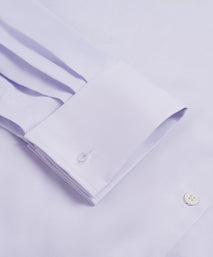 Lilac Classic Fit Double Cuff Plain Dobby Formal Shirt