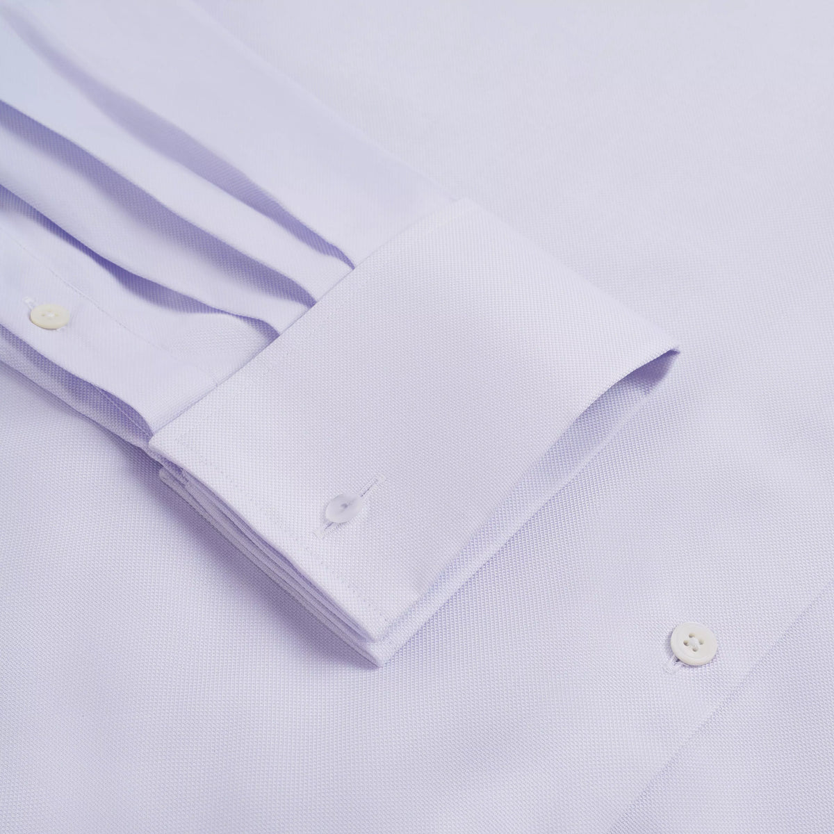 Lilac Classic Fit Double Cuff Plain Dobby Formal Shirt