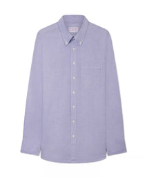 Blue Classic Fit Smart Casual Button Down Open Weave Oxford Shirt