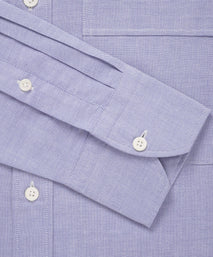 Blue Tailored Fit Smart Casual Button Down Open Weave Oxford Shirt