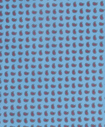 Blue & Pink Small Paisley Motif Silk Printed Tie